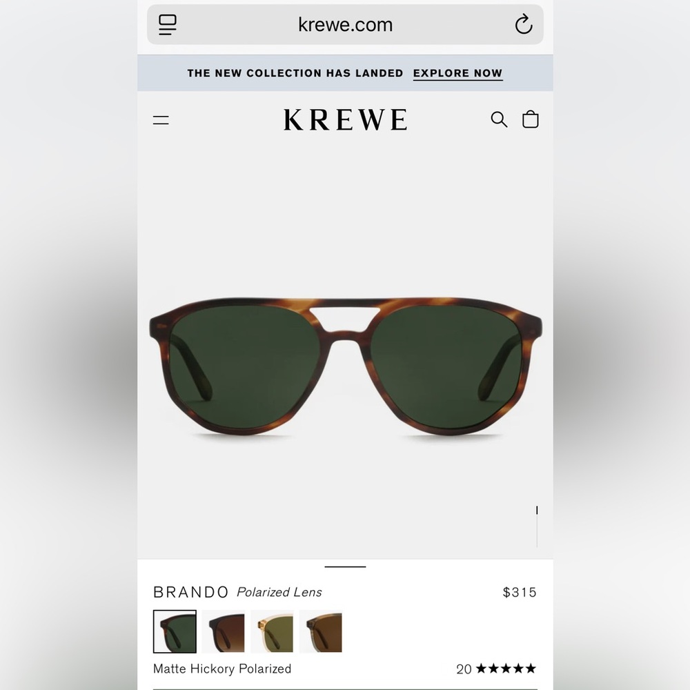 KREWE Brando Matte Hickory Polarized